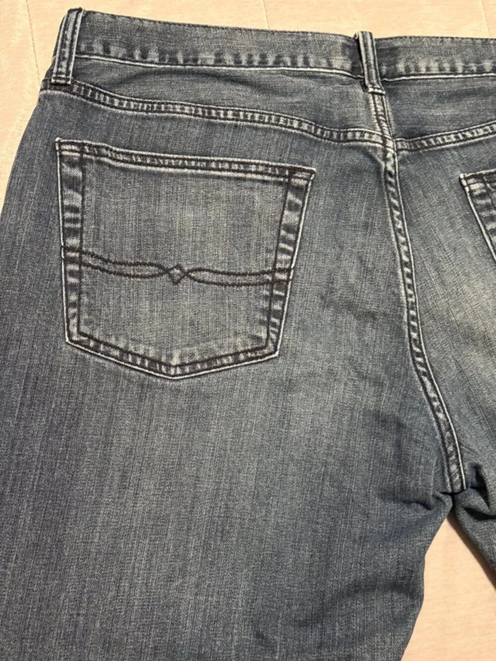 Lucky Brand 221 Original Straight Leg Denim Jeans Mens W38 L32 Dark Wash Zip Fly